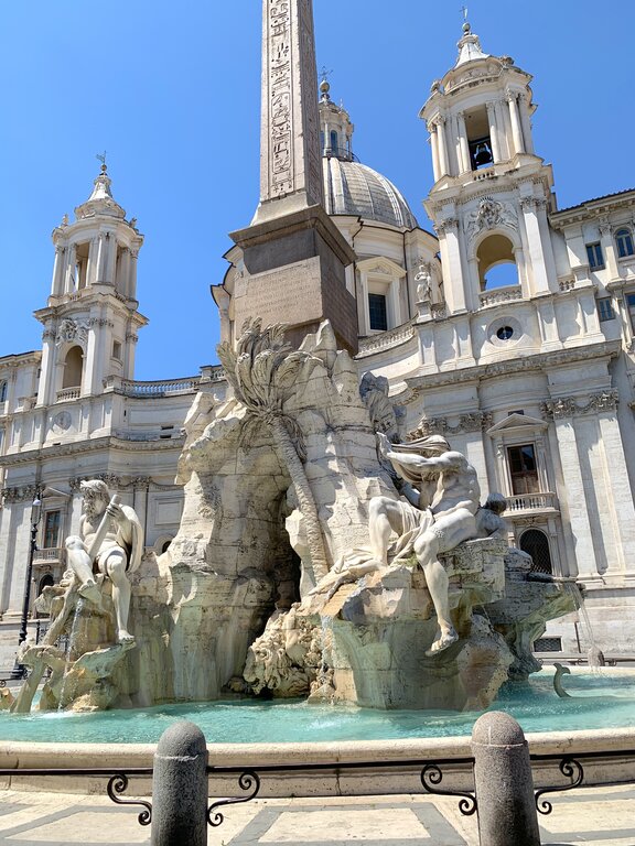 Fountain of the Four Rivers Bernini, Piazza Navona Rome Italy