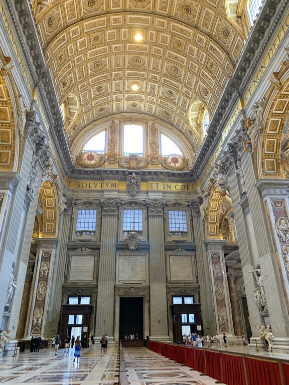 Inside St. Peter's Basilica Rome Italy