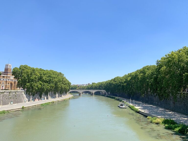River Tiber in Rome Italy