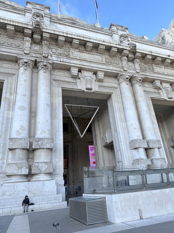 Outside Milano Centrale train station