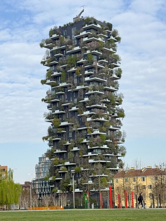 The vertical forest building in Milan Italy